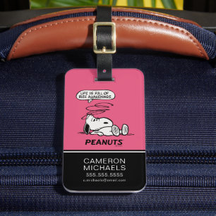 Peanuts Life is Full of Rude Awakenings Luggage Tag