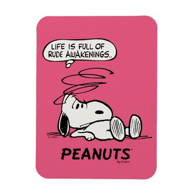 Peanuts | Life is Full of Rude Awakenings Magnet (Vertical)