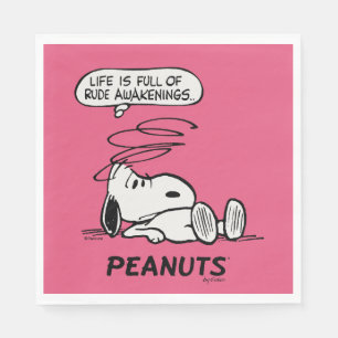 Peanuts Life is Full of Rude Awakenings Napkins