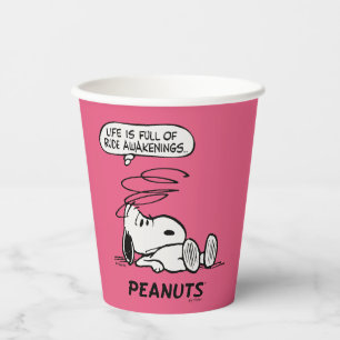 Peanuts   Life is Full of Rude Awakenings Paper Cups