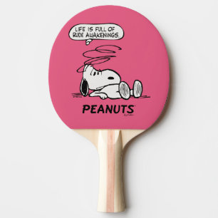 Peanuts Life is Full of Rude Awakenings Ping Pong Paddle