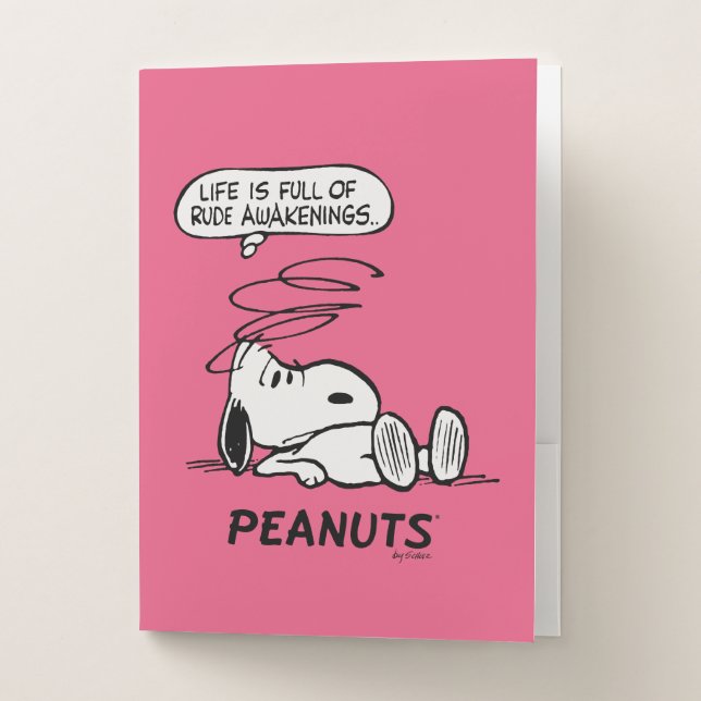 Peanuts | Life is Full of Rude Awakenings Pocket Folder (Front)