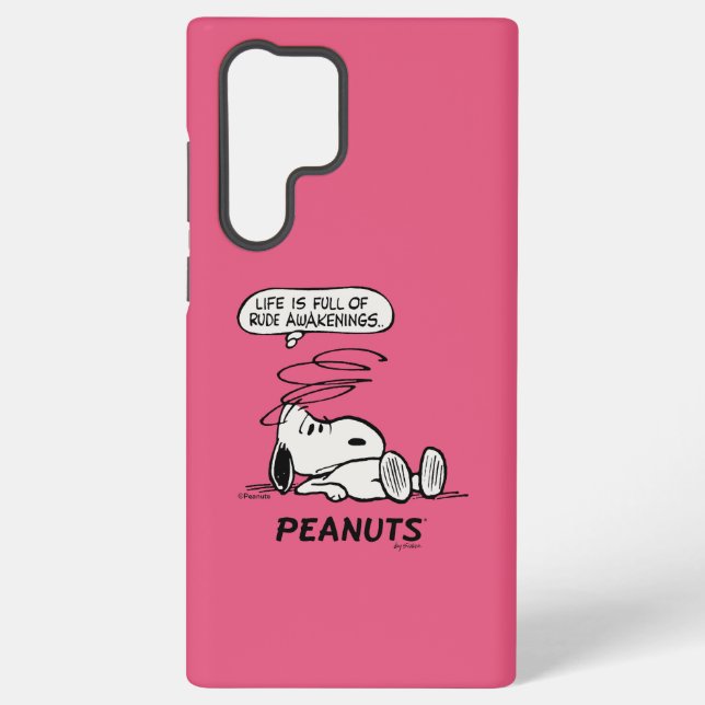 Peanuts | Life is Full of Rude Awakenings Samsung Galaxy Case (Back)