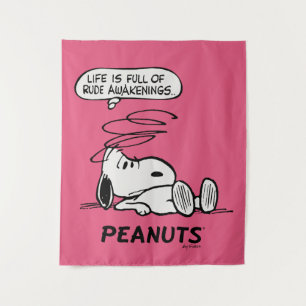 Peanuts Life is Full of Rude Awakenings Tapestry