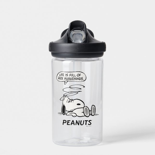 Peanuts | Life is Full of Rude Awakenings Water Bottle (Front)