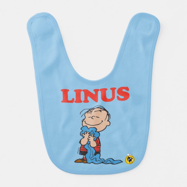 Peanuts | Linus Blanket Smile Baby Bib (Front)