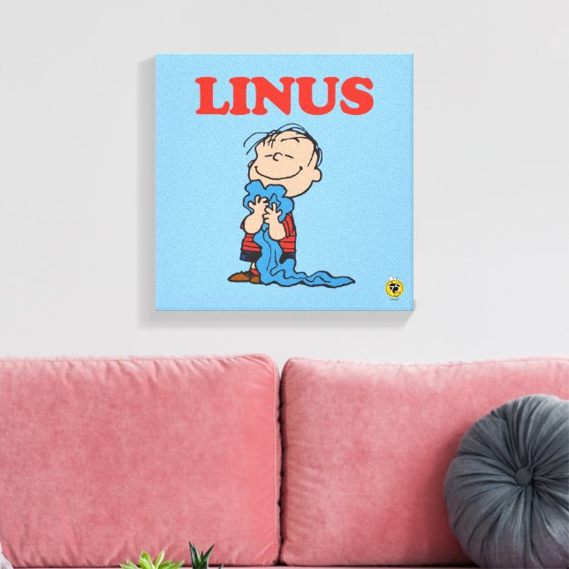 Peanuts | Linus Blanket Smile Canvas Print (Insitu(LivingRoom))