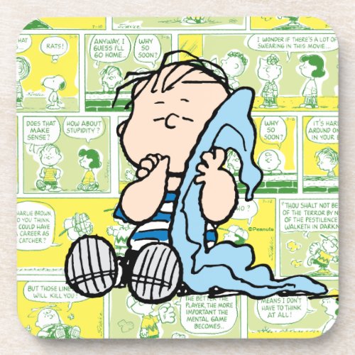 Peanuts  Linus Comic Pattern Beverage Coaster