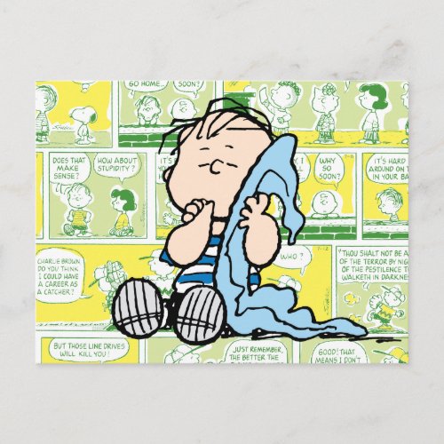 Peanuts  Linus Comic Pattern Postcard