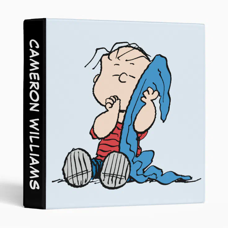 Peanuts Linus & His Blanket 3 Ring Binder Zazzle