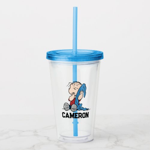 Peanuts  Linus  His Blanket  Add Your Name Acrylic Tumbler