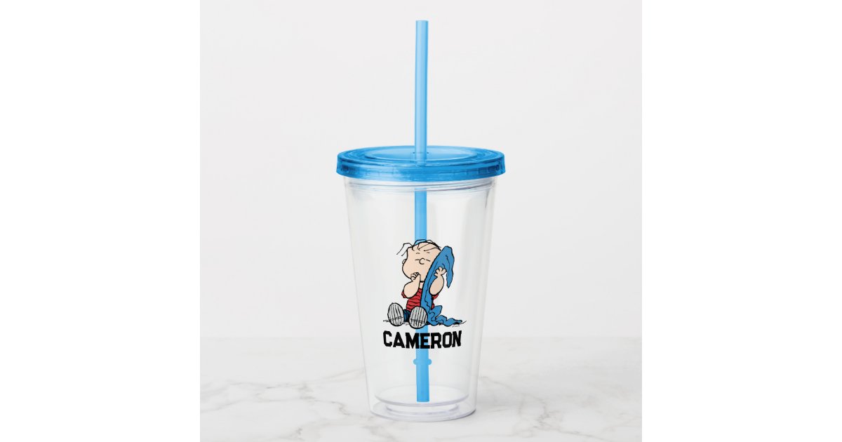 Charlie Brown Tumbler Cup Unique Snoopy Linus Van Pelt Gift