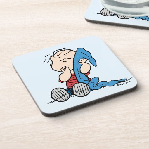 Peanuts Linus & His Blanket Beverage Coaster Zazzle