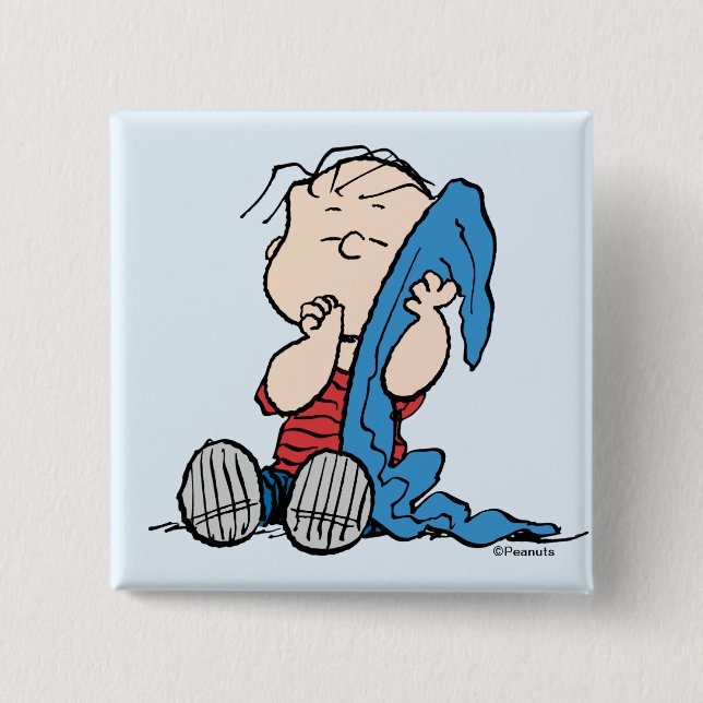 Peanuts | Linus & His Blanket Button (Front)