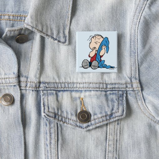 Peanuts | Linus & His Blanket Button | Zazzle