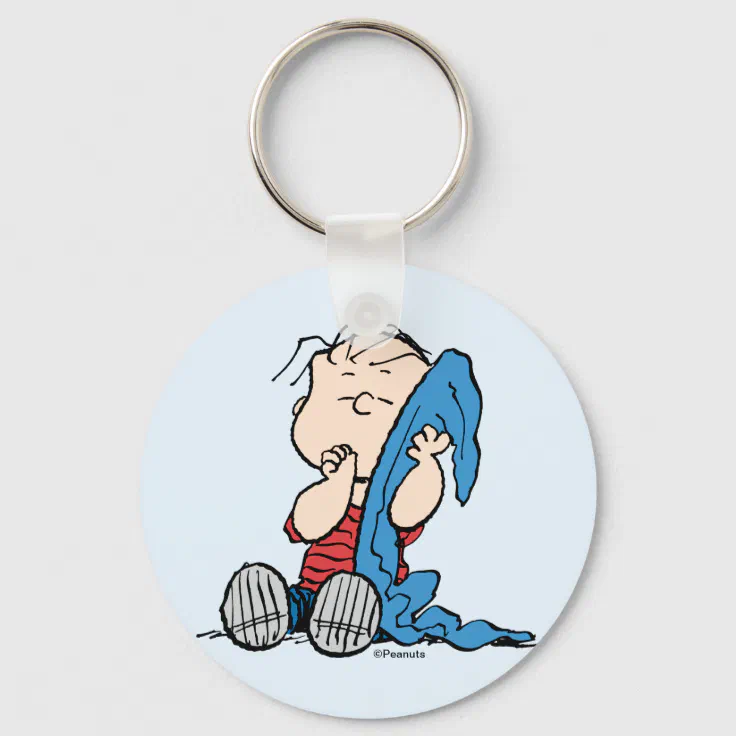 Peanuts Linus & His Blanket Keychain Zazzle