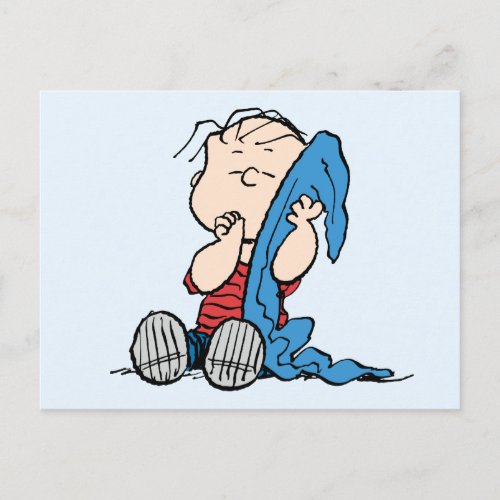 Peanuts  Linus  His Blanket Postcard