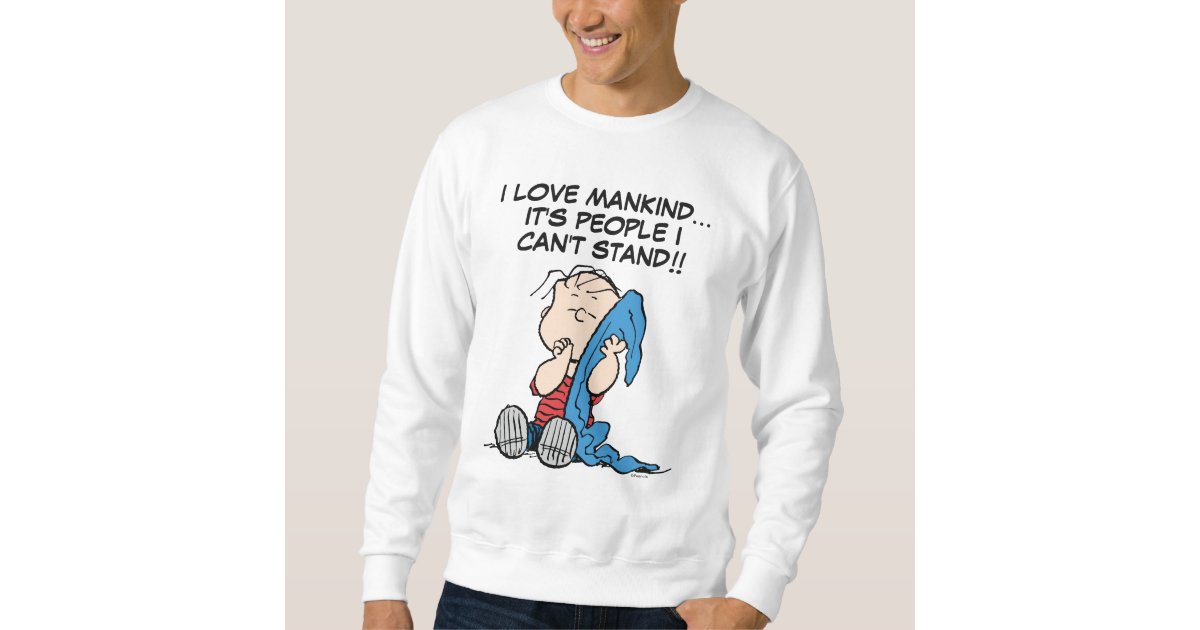Peanuts Linus & His Blanket Sweatshirt Zazzle