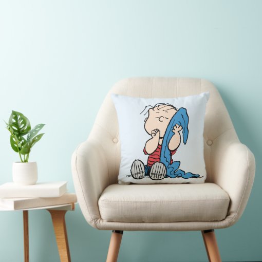 Peanuts Linus & His Blanket Throw Pillow Zazzle