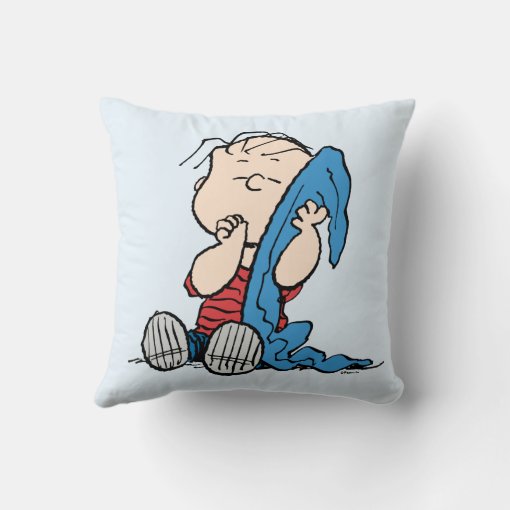 Peanuts Linus & His Blanket Throw Pillow Zazzle