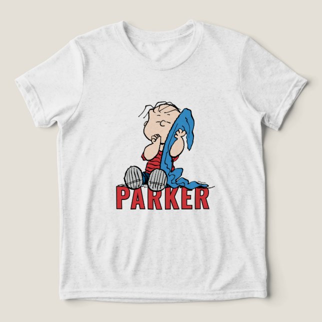Peanuts | Linus & His Blanket Tri-Blend Shirt (Design Front)