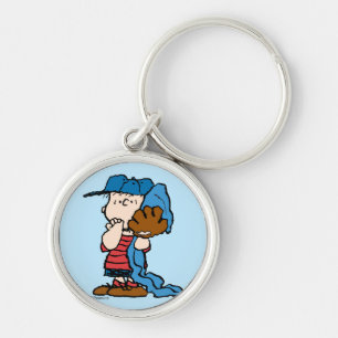Peanuts   Linus In His Baseball Gear Keychain