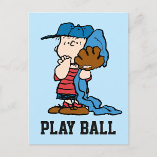 Peanuts Linus In His Baseball Gear Postcard