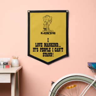 Peanuts   Linus Loves Mankind Pennant