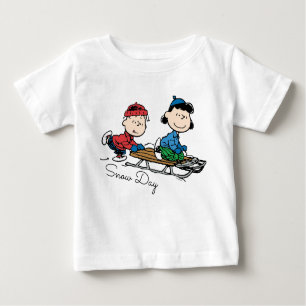 Peanuts Linus & Lucy Sled Riding Baby T-Shirt