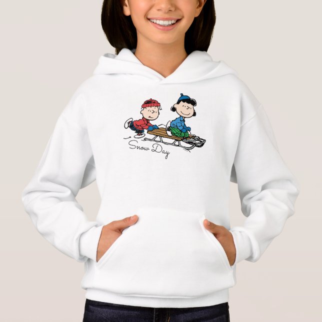 Peanuts | Linus & Lucy Sled Riding Hoodie (Front)