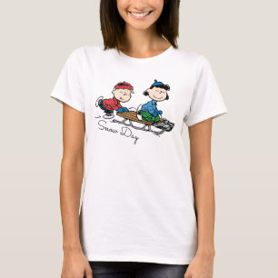 Peanuts   Linus & Lucy Sled Riding T-Shirt