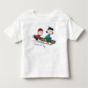Peanuts   Linus & Lucy Sled Riding Toddler T-shirt