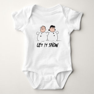 Peanuts   Linus & Lucy Snowmen Baby Bodysuit