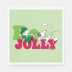 Peanuts Linus & Snoopy Be Jolly Napkins