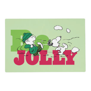 Peanuts   Linus & Snoopy Be Jolly Placemat