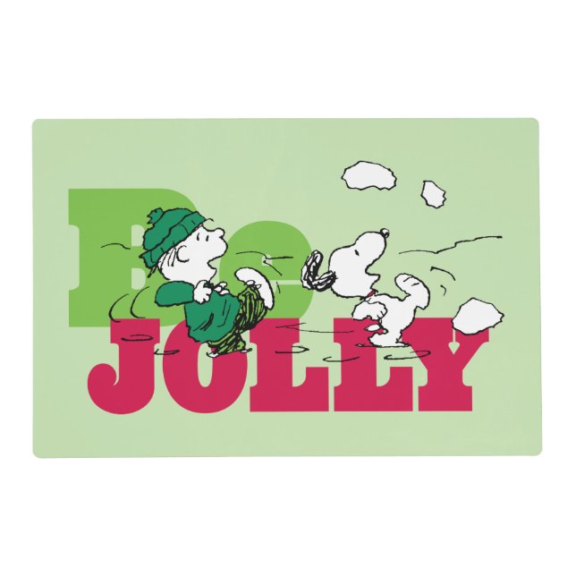 Peanuts | Linus & Snoopy Be Jolly Placemat (Front)