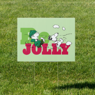Peanuts Linus & Snoopy Be Jolly Sign