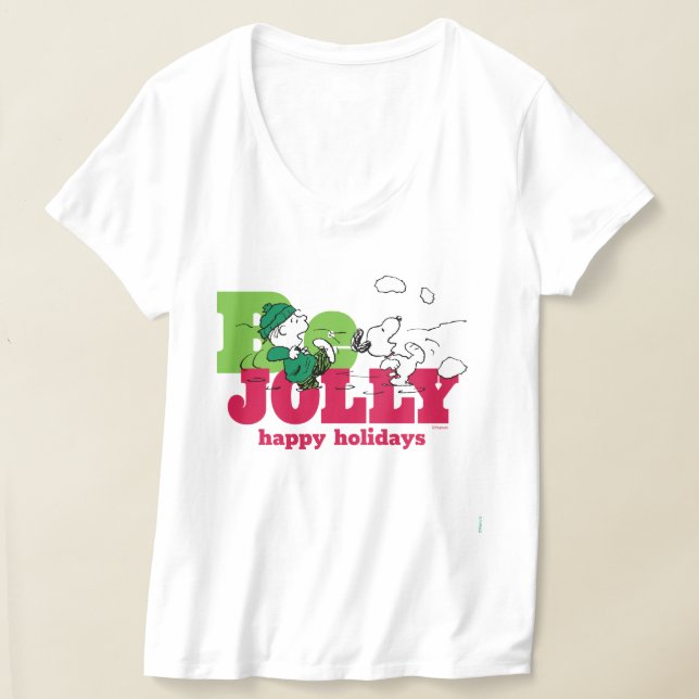 Peanuts | Linus & Snoopy Be Jolly T-Shirt (Laydown)
