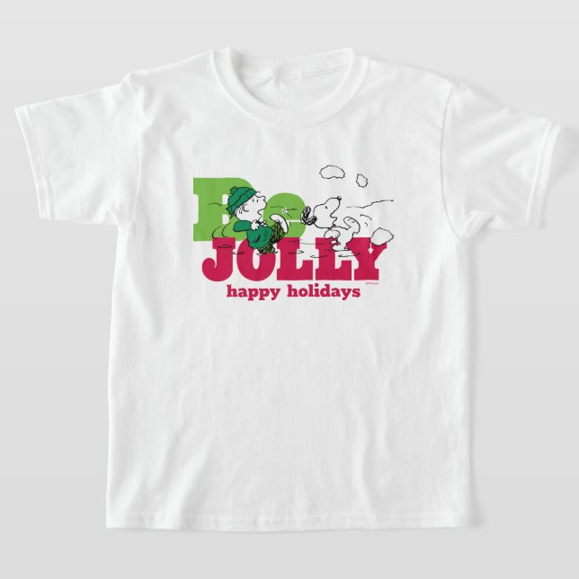 Peanuts | Linus & Snoopy Be Jolly T-Shirt (Laydown)
