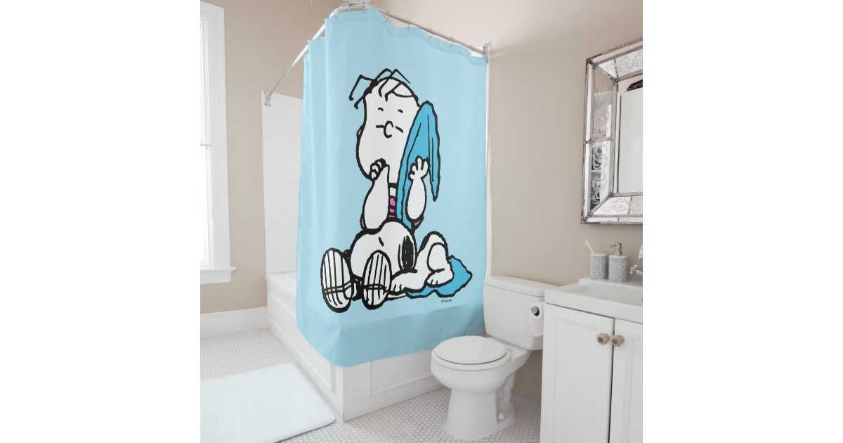 Peanuts Linus & Snoopy Shower Curtain Zazzle