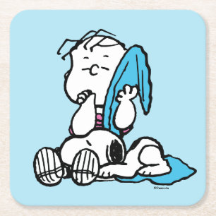 Peanuts Linus & Snoopy Square Paper Coaster