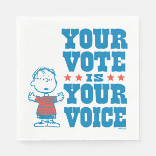 Peanuts Linus - Your Vote is Your Choice Napkins