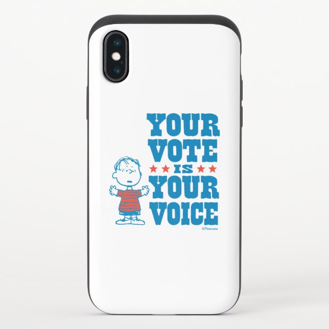 Peanuts | Linus - Your Vote is Your Choice Uncommon iPhone Case (Back)