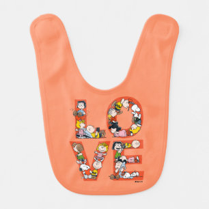 Peanuts - LOVE Baby Bib