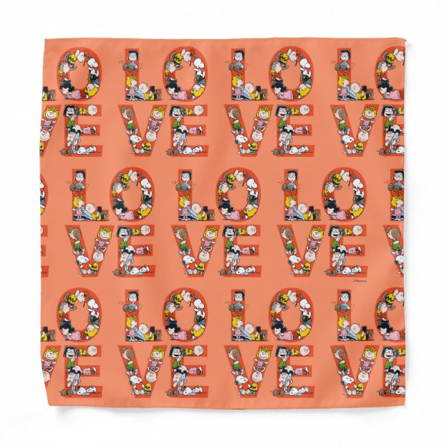 Peanuts - LOVE Bandana (Front)