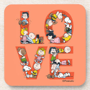 Peanuts - LOVE Beverage Coaster