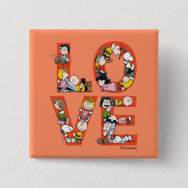 Peanuts - LOVE Button (Front)