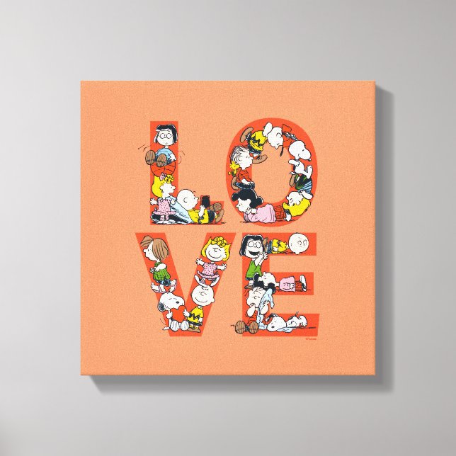 Peanuts - LOVE Canvas Print (Front)
