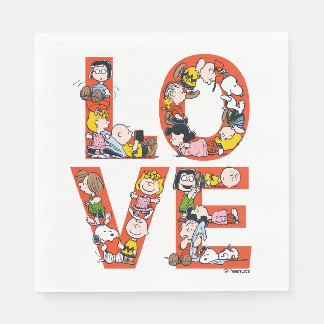 Peanuts - LOVE Napkins (Front)