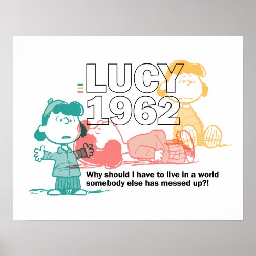 Peanuts  Lucy 1962 Poster